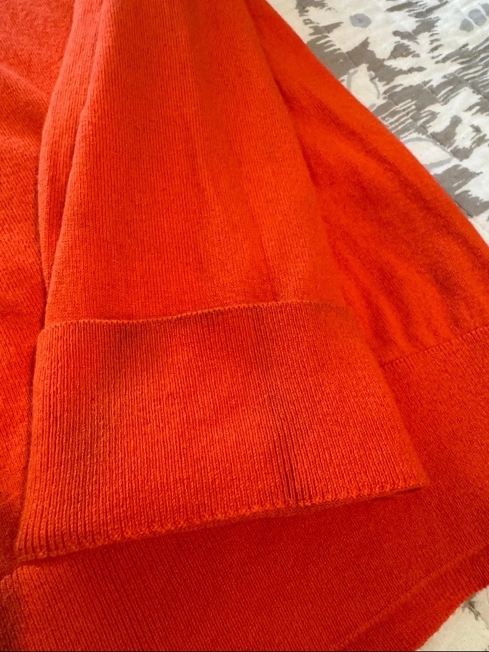 Banana Republic Men's Bright Orange Quarter-Zip Sweater; size XL